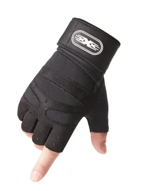 1pair Fingerless Breathable Training Gloves