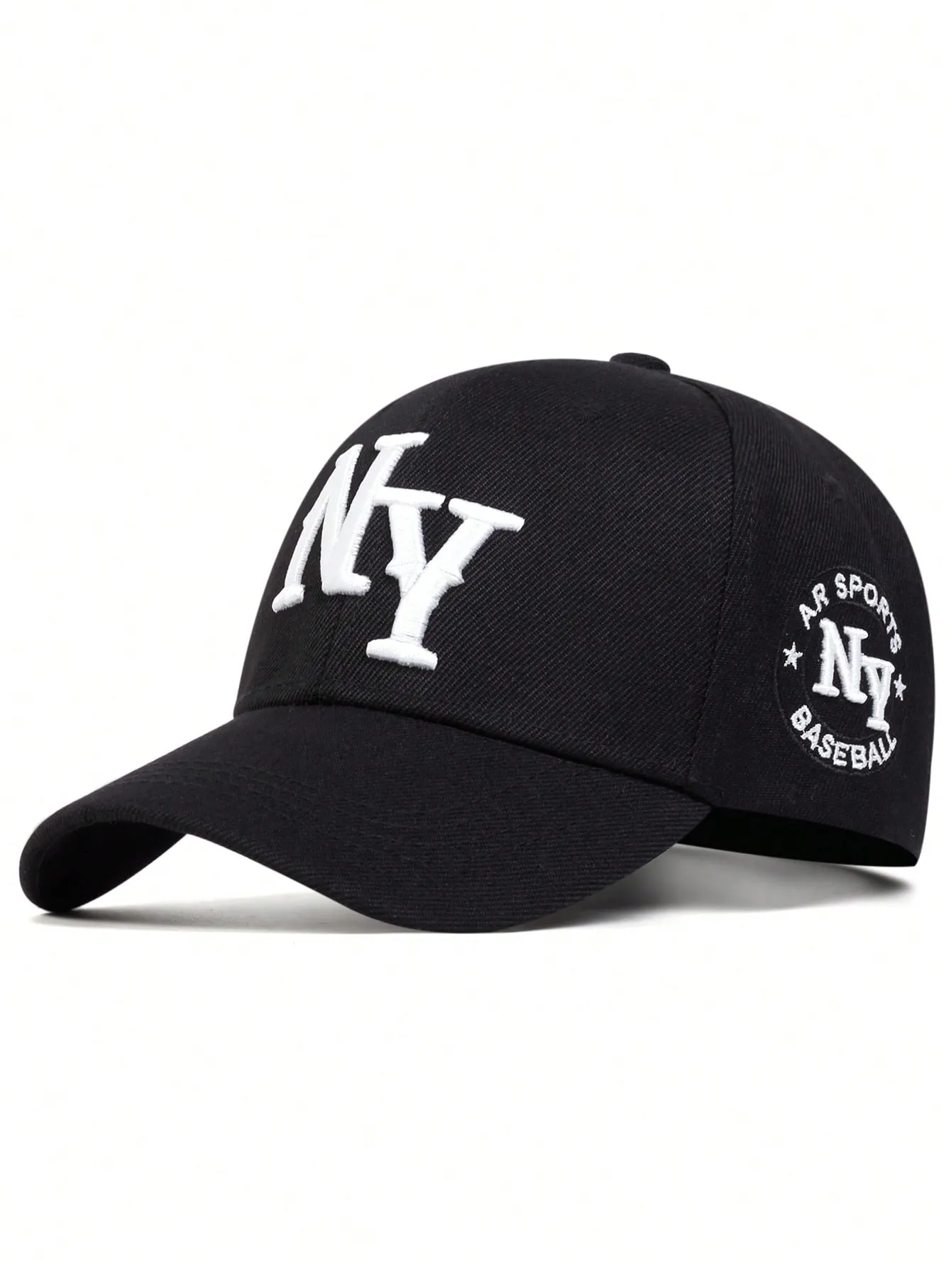 1pc Men's Fashionable Alphabet Embroidery Baseball Cap, New York, Sun Protection And Adjustable, Suitable For Traveling, Parties And Beach Activities In Spring And Autumn Street