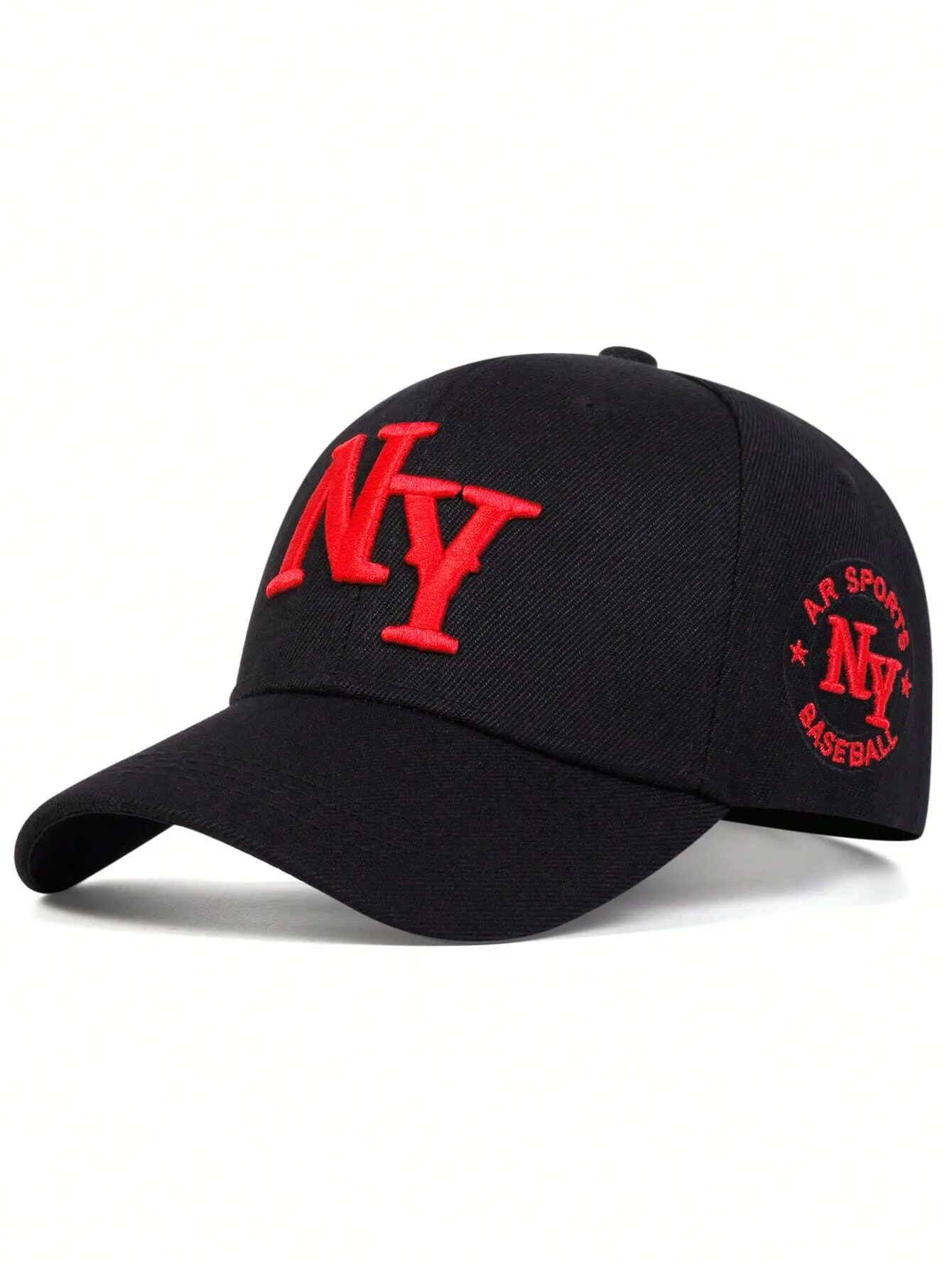 1pc Men's Fashionable Alphabet Embroidery Baseball Cap, New York, Sun Protection And Adjustable, Suitable For Traveling, Parties And Beach Activities In Spring And Autumn Street