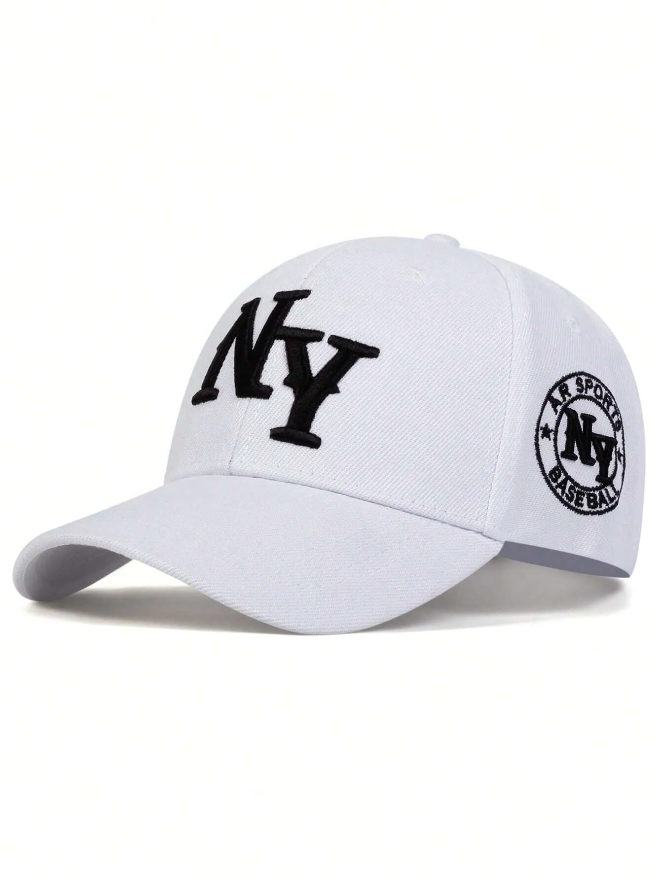 1pc Men's Fashionable Alphabet Embroidery Baseball Cap, New York, Sun Protection And Adjustable, Suitable For Traveling, Parties And Beach Activities In Spring And Autumn Street