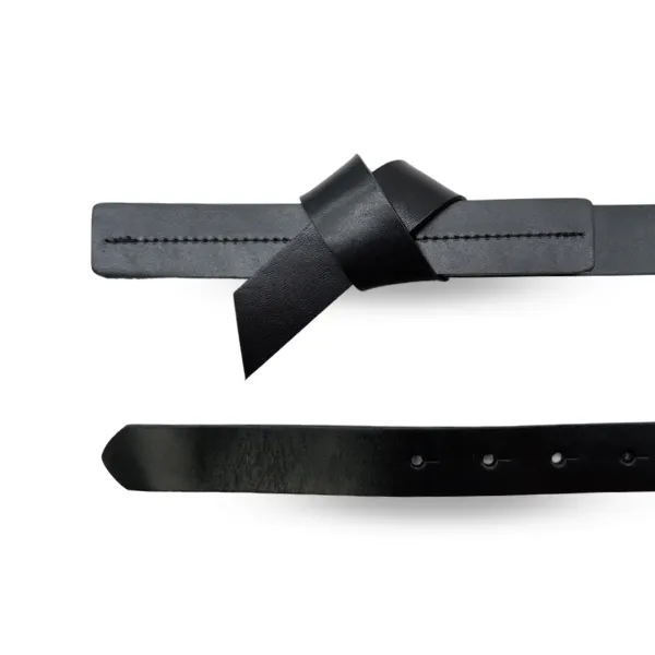 ALEXANDRIA - Women's Black Genuine Leather Belt