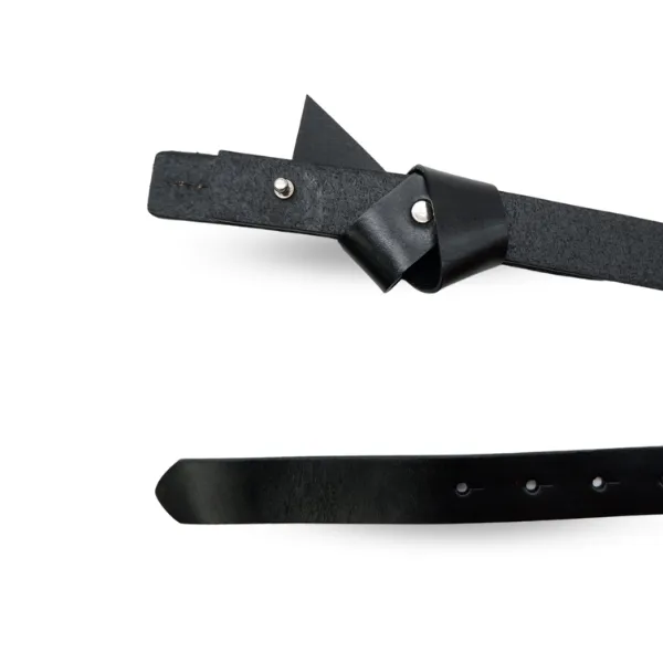 ALEXANDRIA - Women's Black Genuine Leather Belt