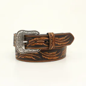 Ariat Tan Feather Embroidered Men's Belt