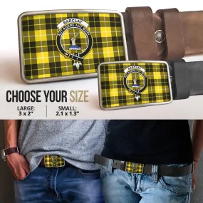 Barclay Dress Modern Tartan Belt Buckles with Family Crest