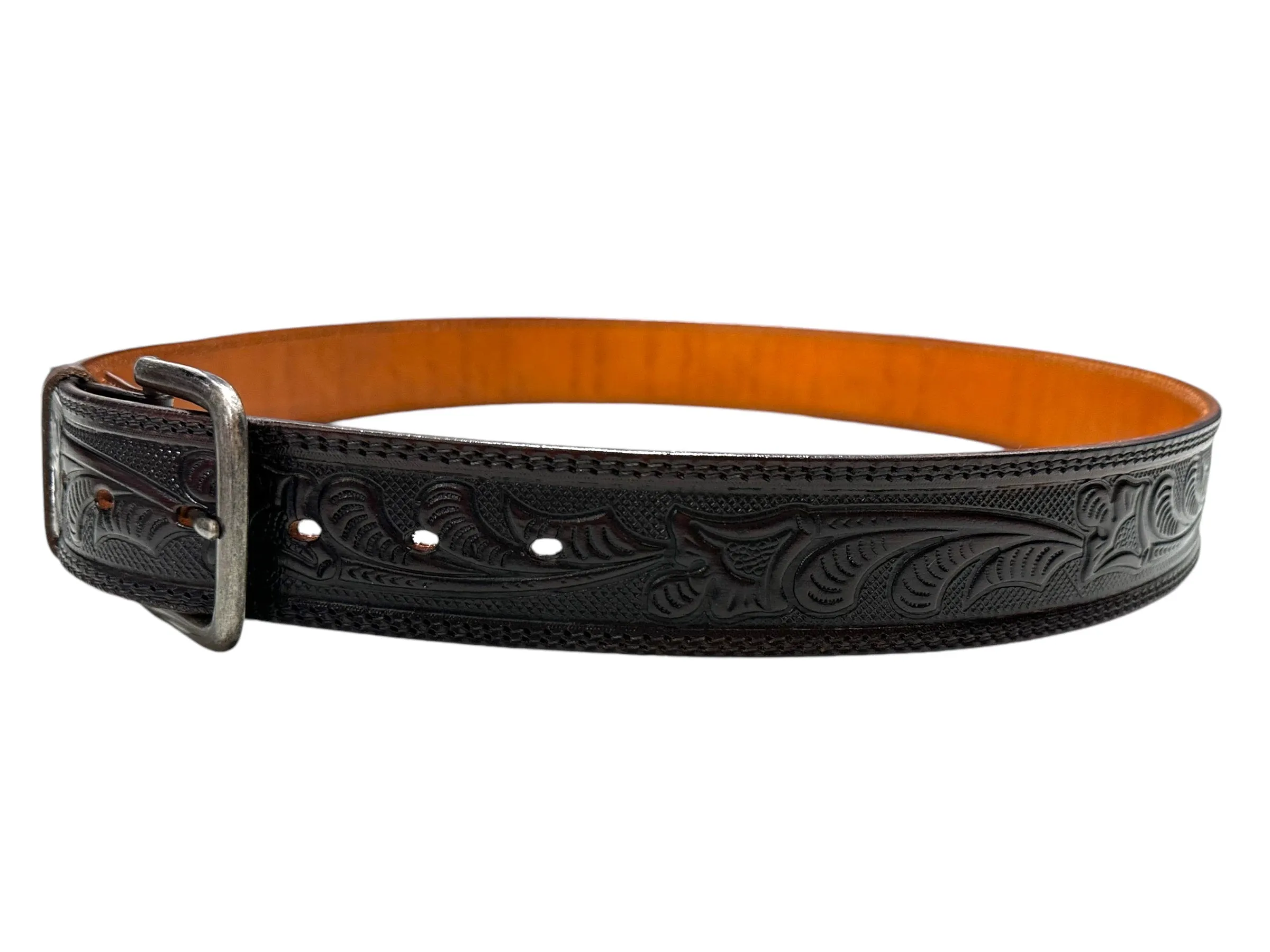 Black Cherry Leather Belt