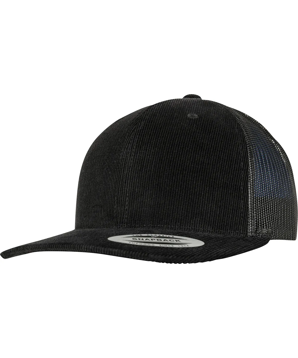 Black - Corduroy retro trucker (6606CT)