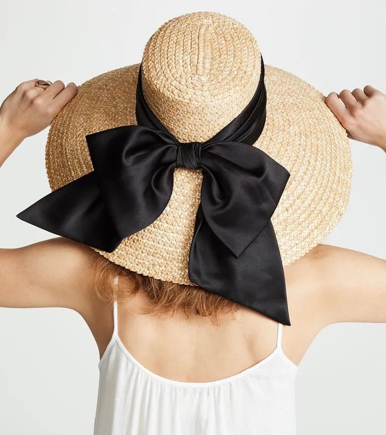 Bow Decor Straw Hat