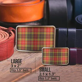 Buchanan Old Set Weathered Tartan Belt Buckles