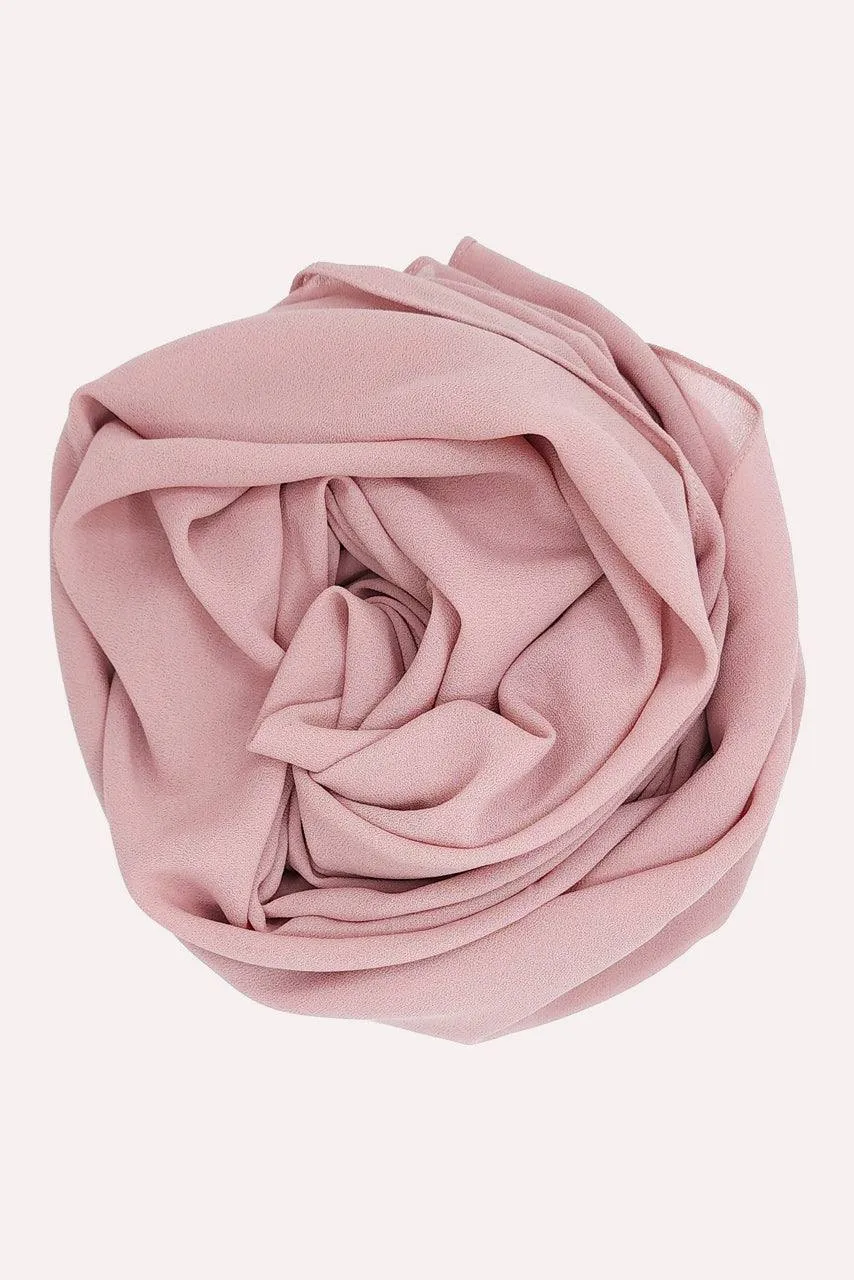 Classic Maxi Chiffon Hijab - Dusty Mauve