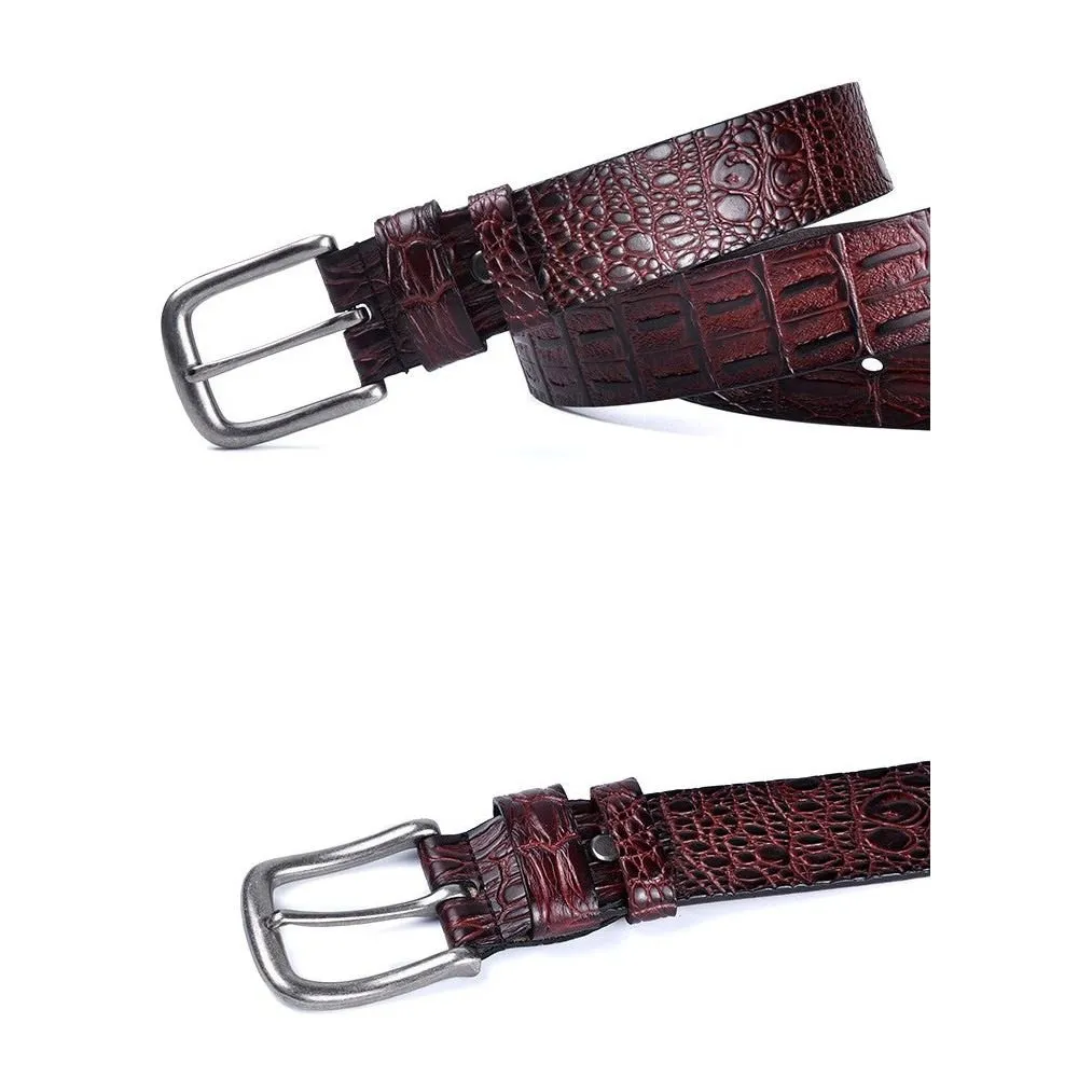 CrocLuxe Exotic Leather Belt