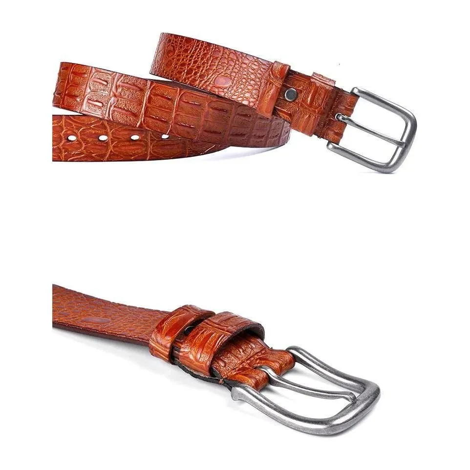 CrocLuxe Exotic Leather Belt