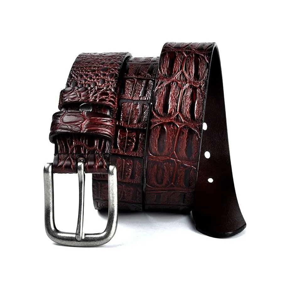 CrocLuxe Exotic Leather Belt