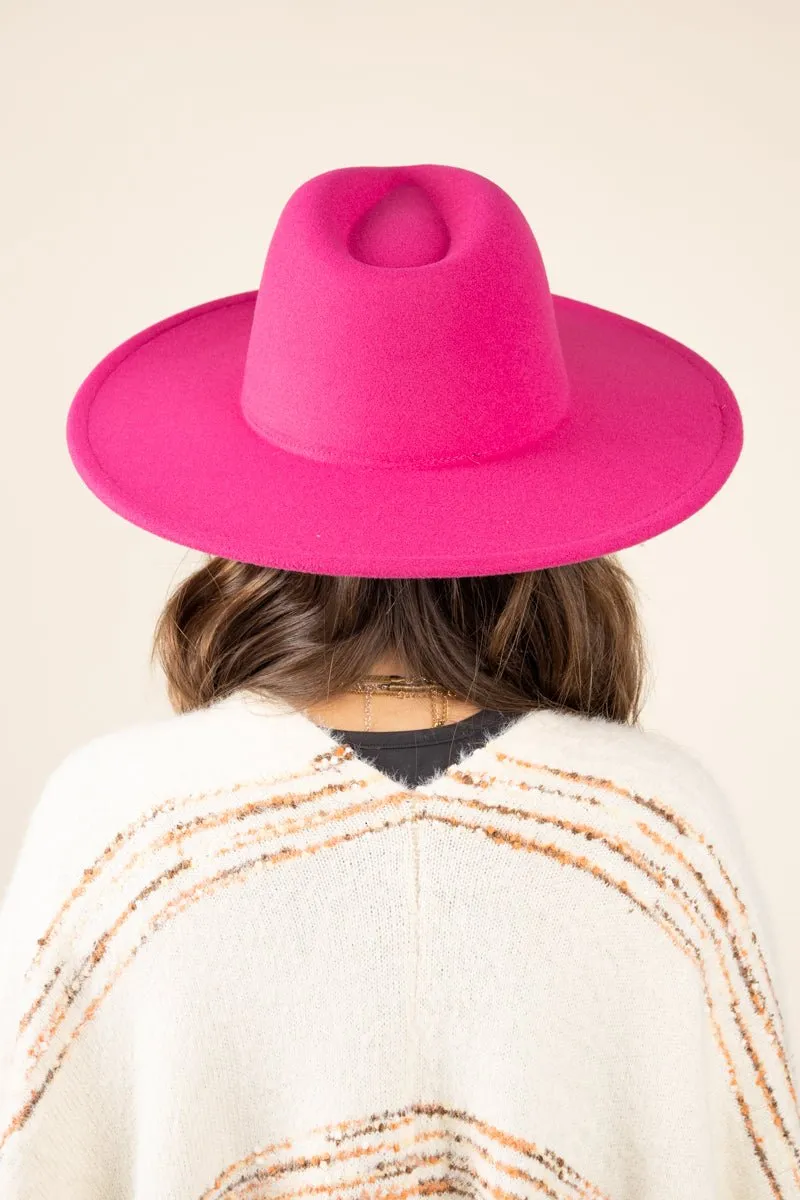 Desperado Felt Hat, Hot Pink