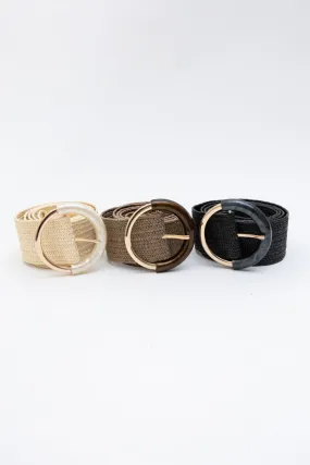 Earthy Chic Nature Loop Raffia Belt