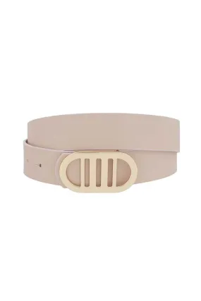 Gold Buckle Oval Belt