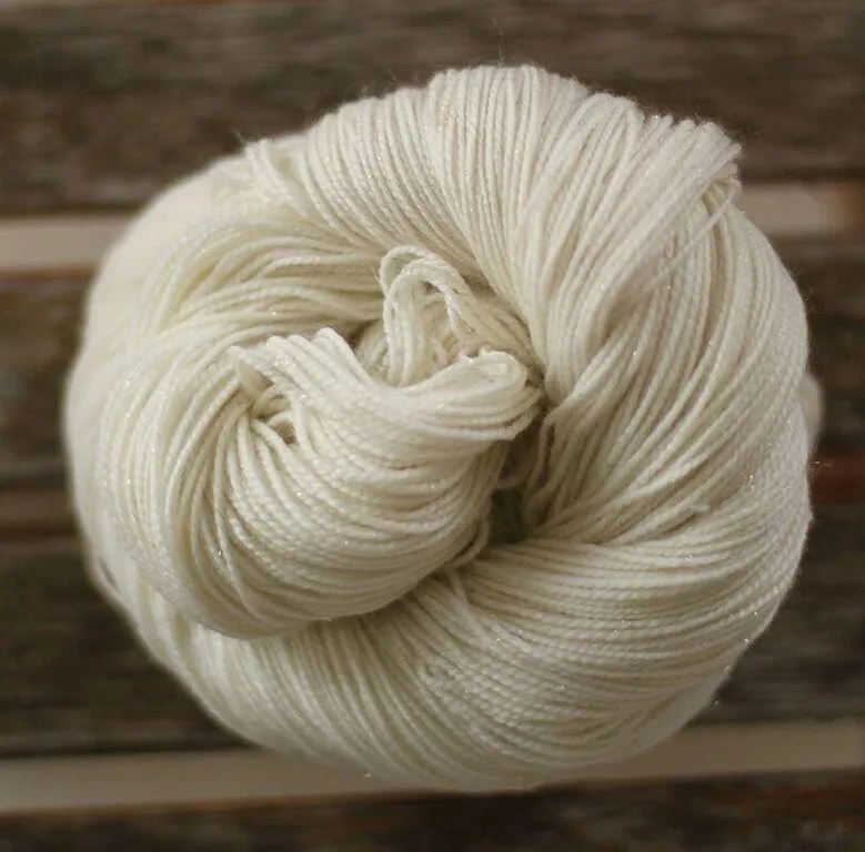 Gold Sparkle Sock - Undyed