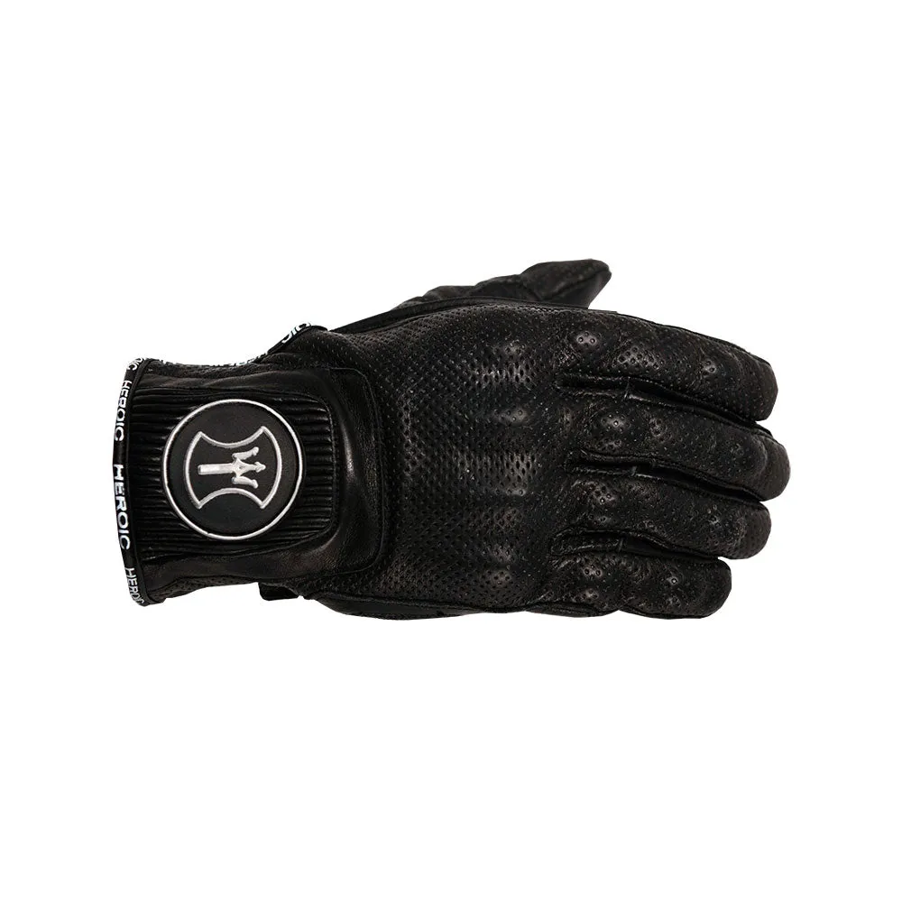 HEROIC ST-R Pro FTR Covered Knuckle Shorty Gloves - Black