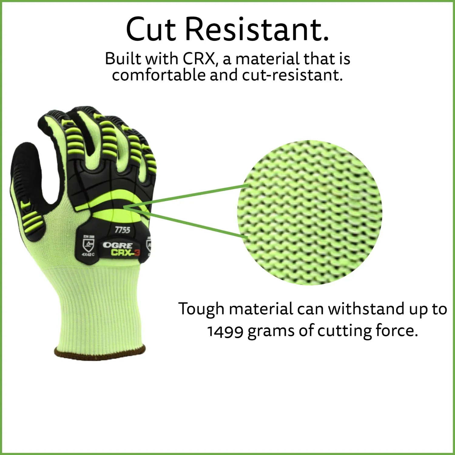 Impact Gloves, Cut-Resistant, ANSI Cut Level A3