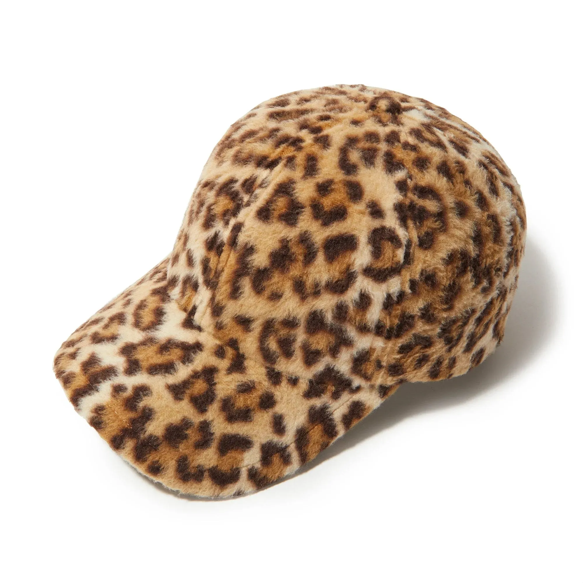 Leopard Fleece Baseball Cap