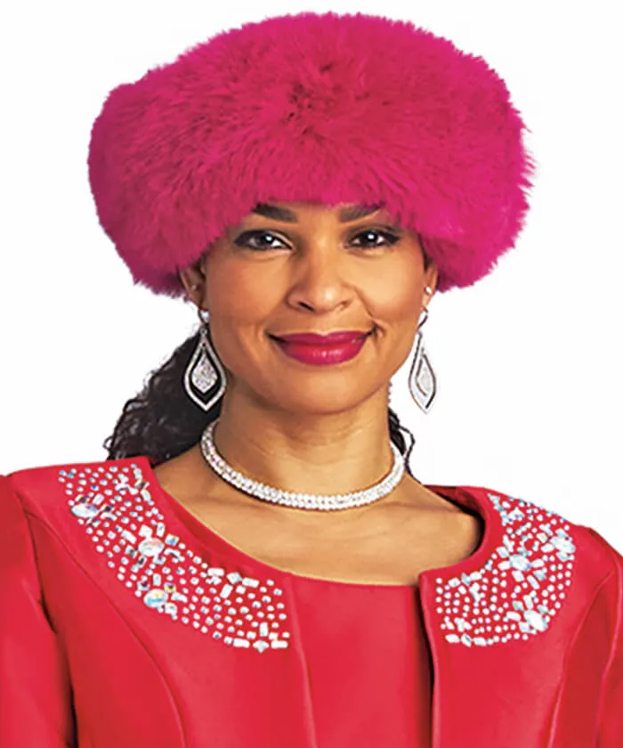 Lily and Taylor Fur Headband A28 - Fuchsia