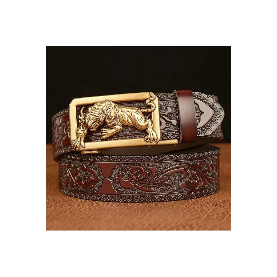 LuxeTiger Gold Buckle Belt