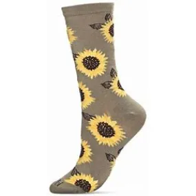 Majestic Sunflower Bamboo Crew Socks