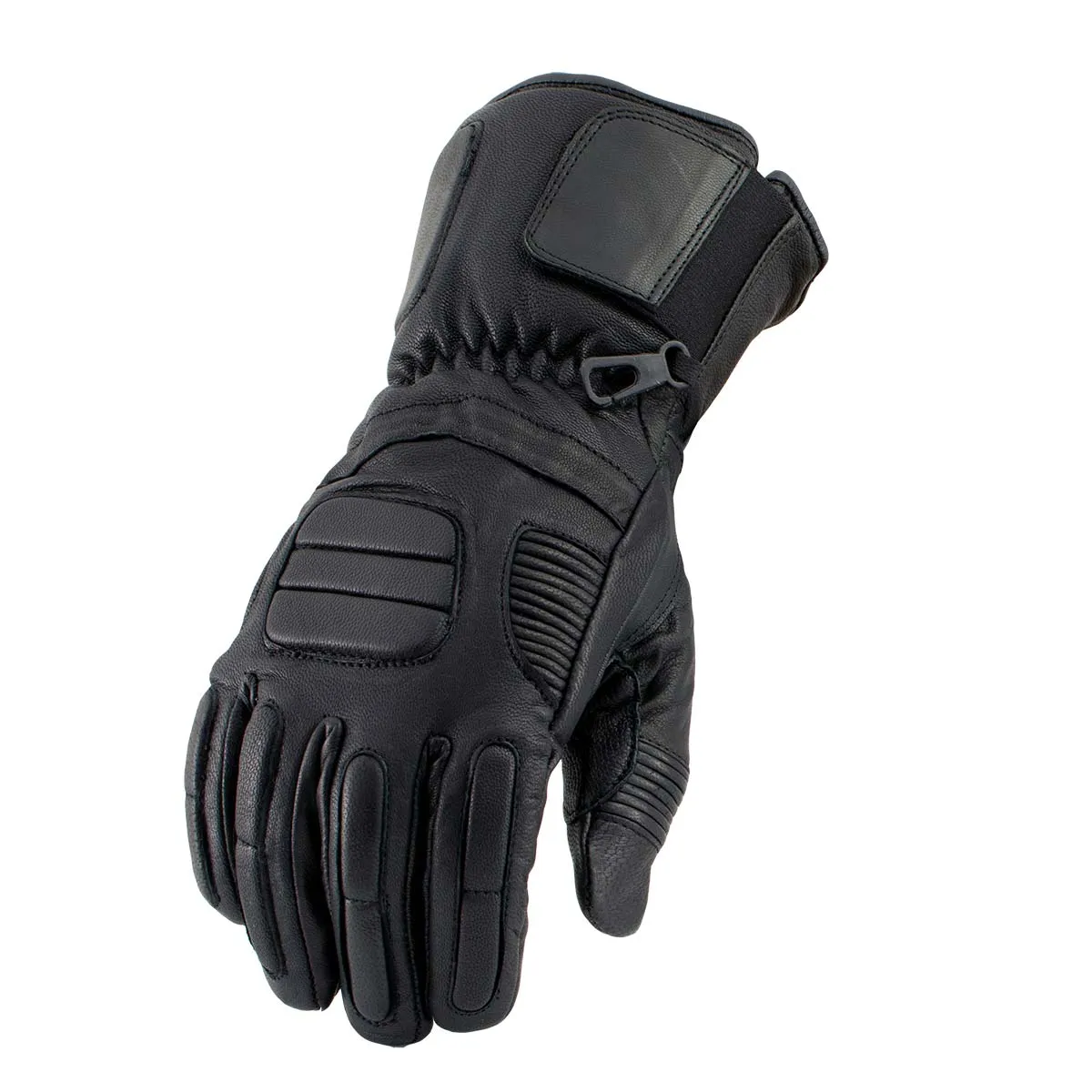 Milwaukee Leather SH752 Men's Black Breathable ‘Gauntlet’ Leather