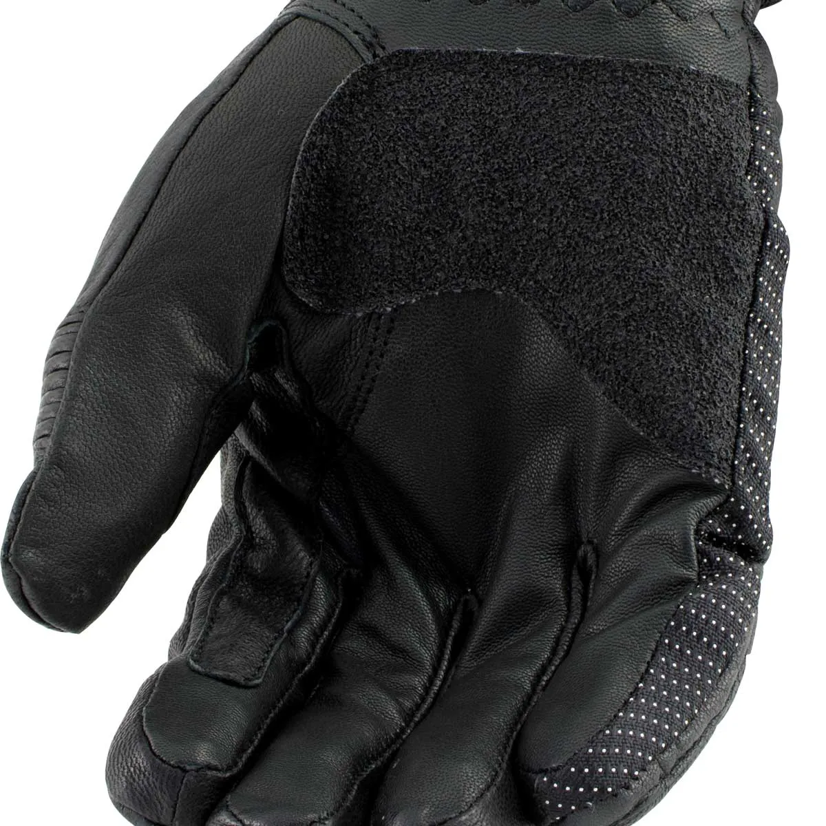 Milwaukee Leather SH752 Men's Black Breathable ‘Gauntlet’ Leather