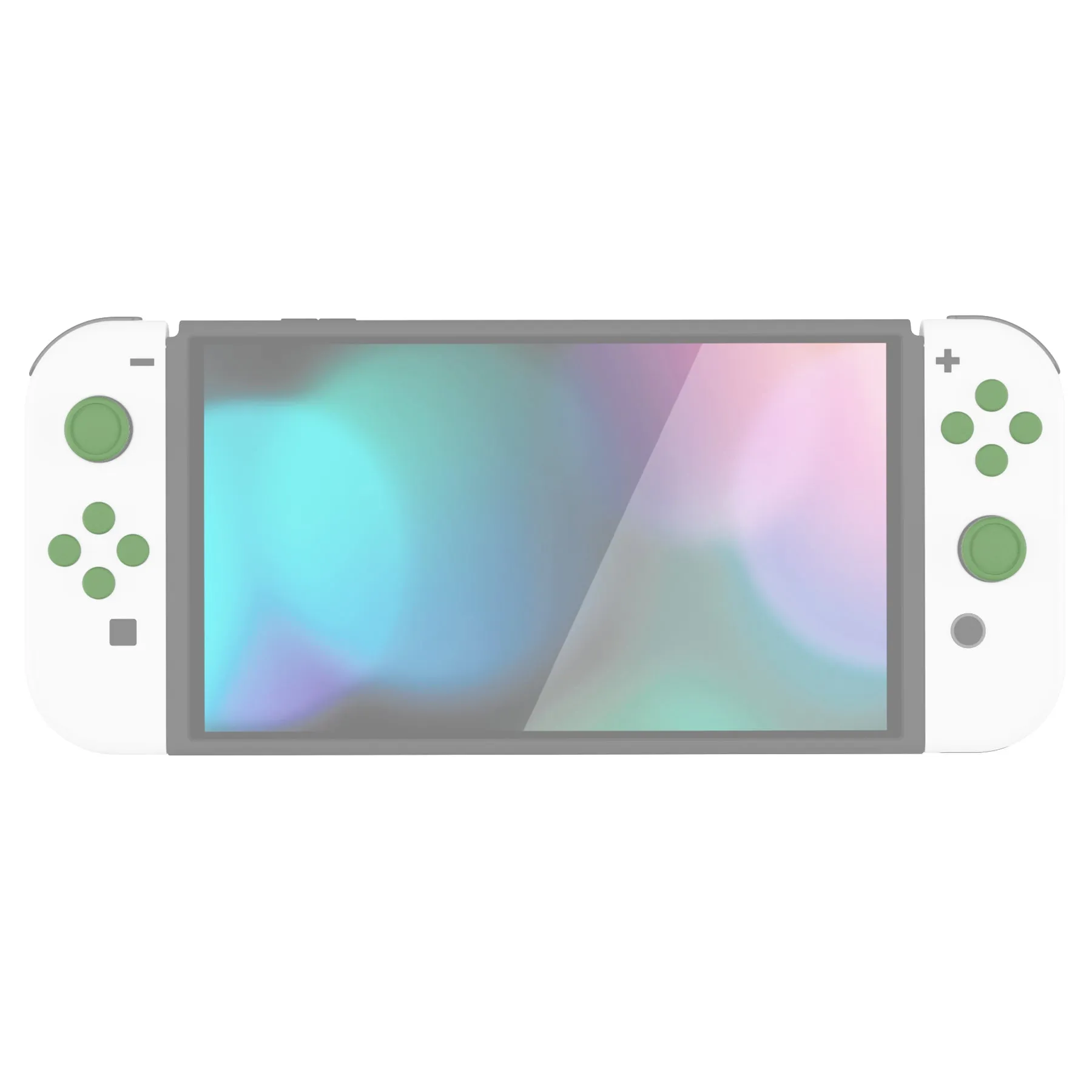 PlayVital Silicone Button Covers and Thumb Grip Set for Nintendo Switch/OLED Joycon/Switch Lite, ABXY Directional Key Button Caps for Nintendo Switch/OLED/Lite with Switch Lite D-Pad Button Cap - Matcha Green - NJM3005