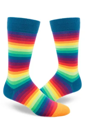 Rainbow Gradient Men's Crew Socks