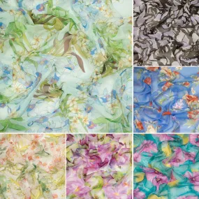 Samantha Shimmer Printed Chiffon Voile