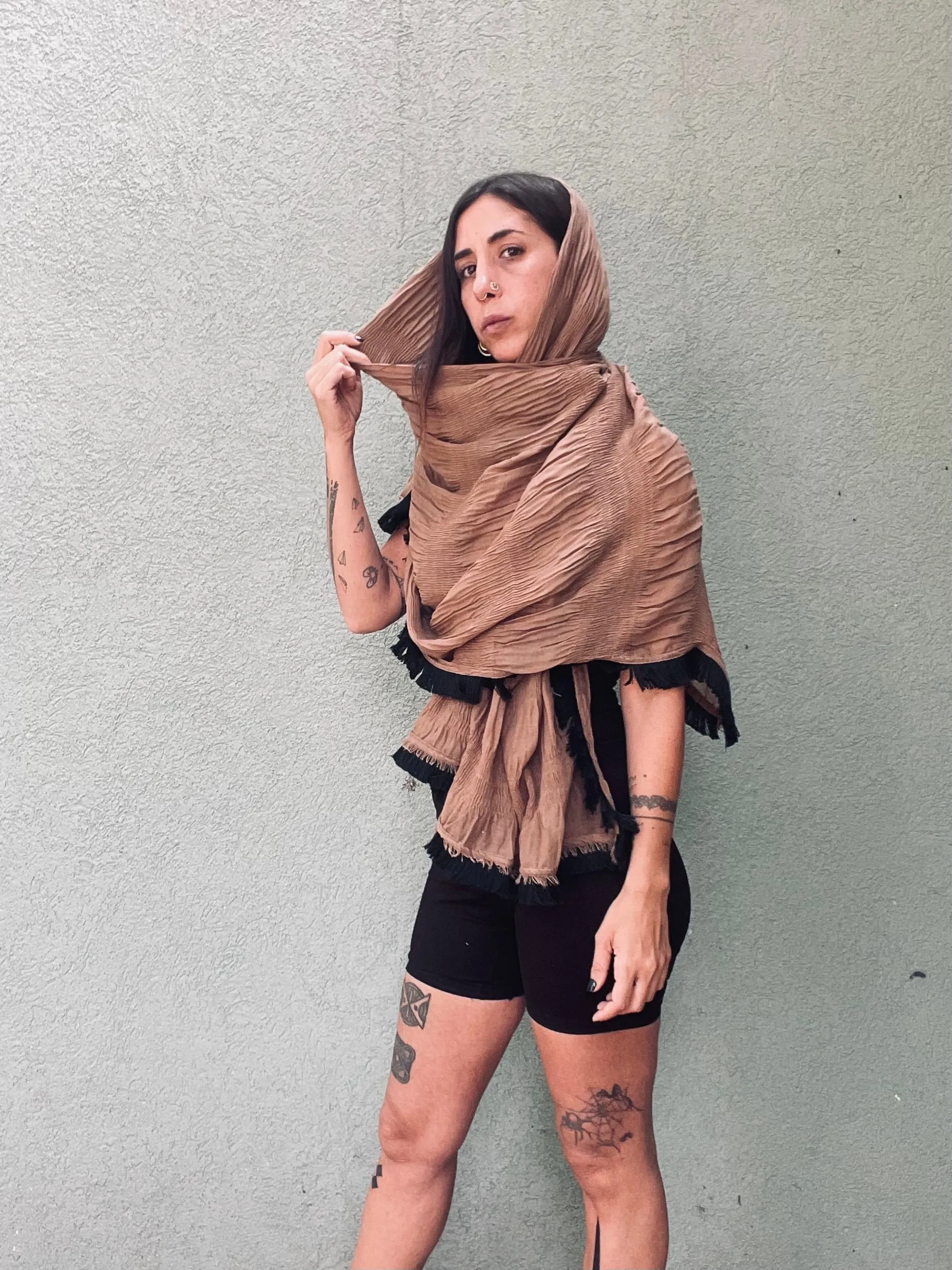 Soft Fringe Scarf -  Ochre