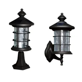 Solar Lamp - Classy Caps Black Aluminum Hampton, SLP227