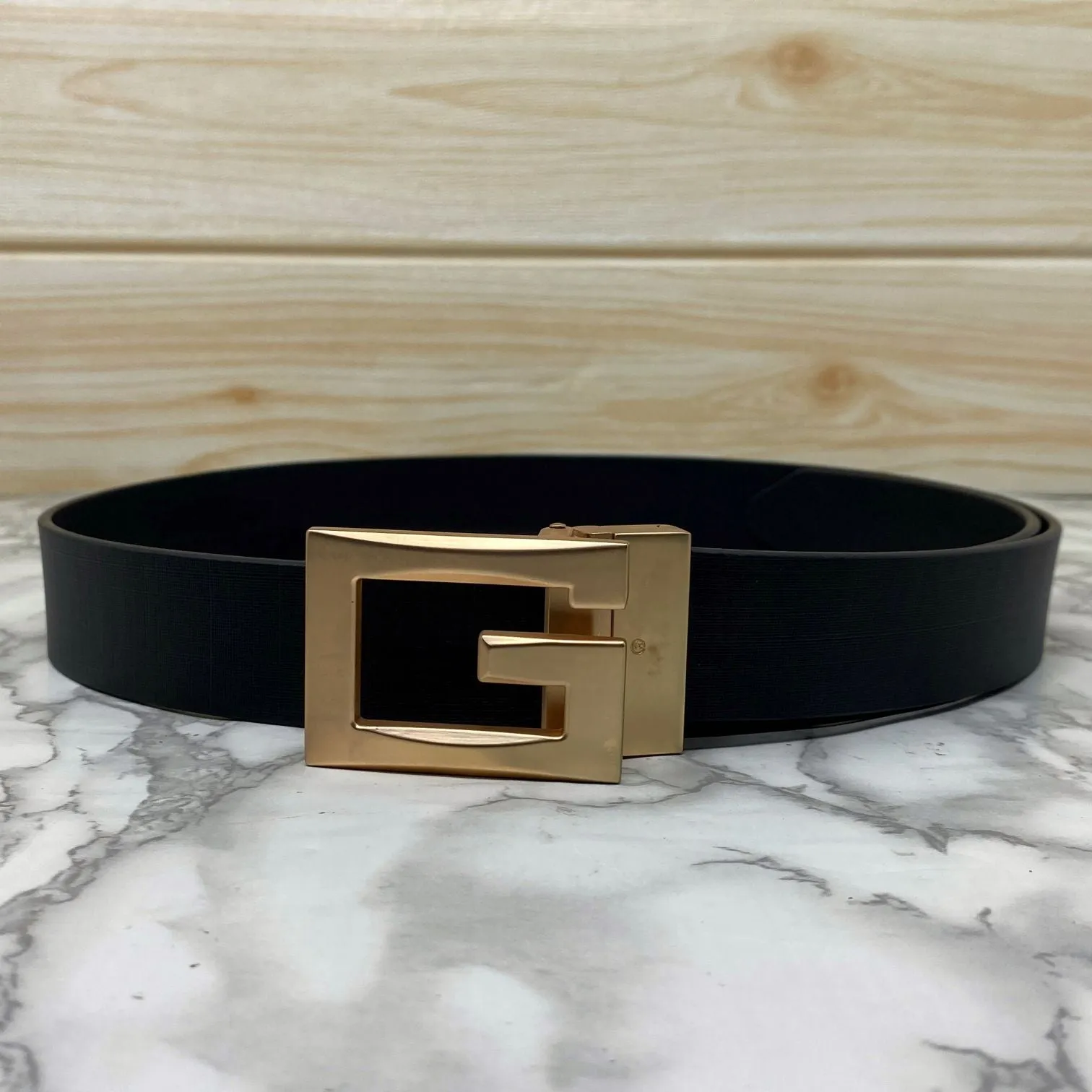 Square G-Section Leather Belt-JonasParamount