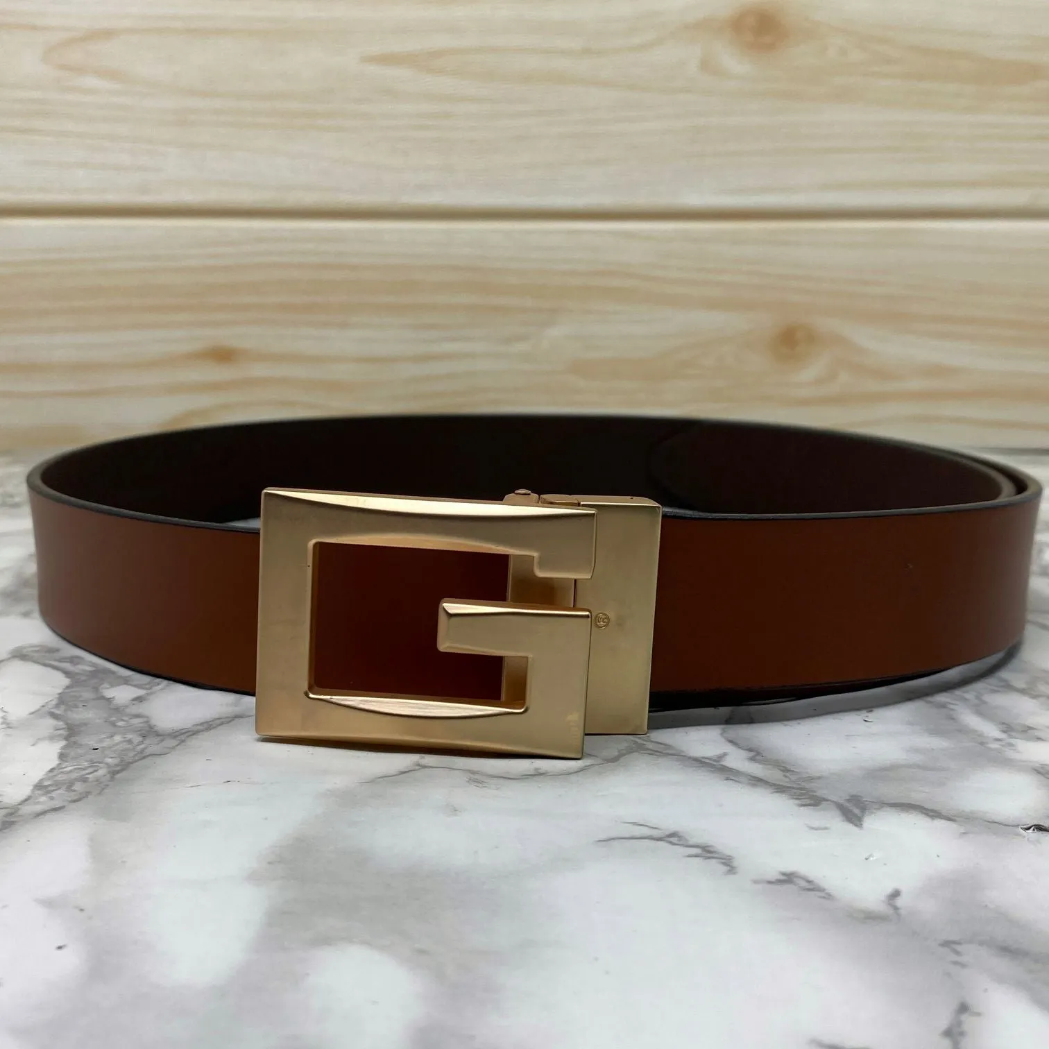 Square G-Section Leather Belt-JonasParamount