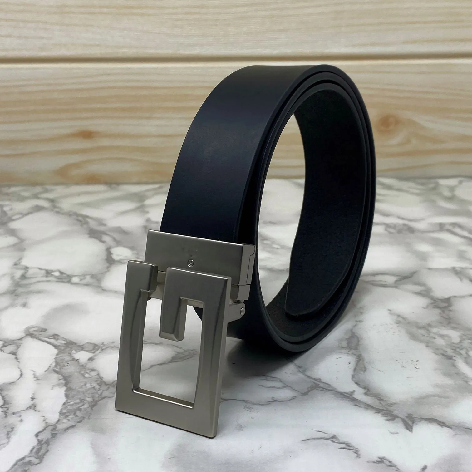 Square G-Section Leather Belt-JonasParamount