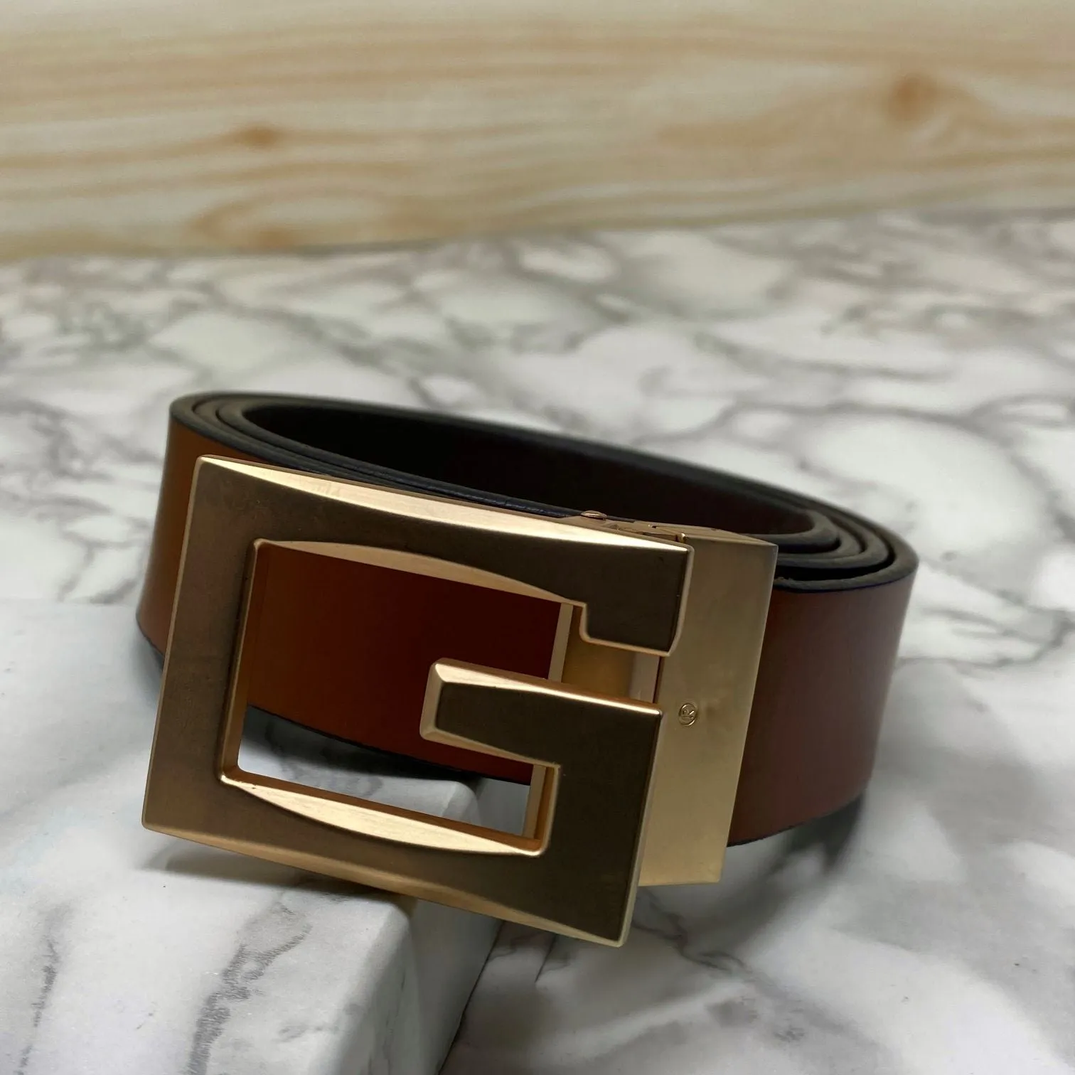 Square G-Section Leather Belt-JonasParamount