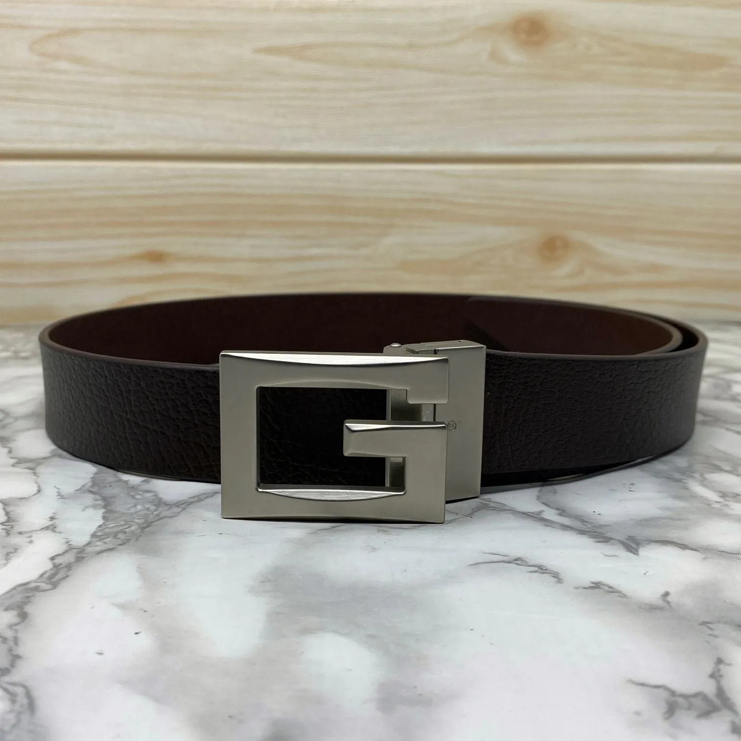 Square G-Section Leather Belt-JonasParamount