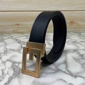 Square G-Section Leather Belt-JonasParamount