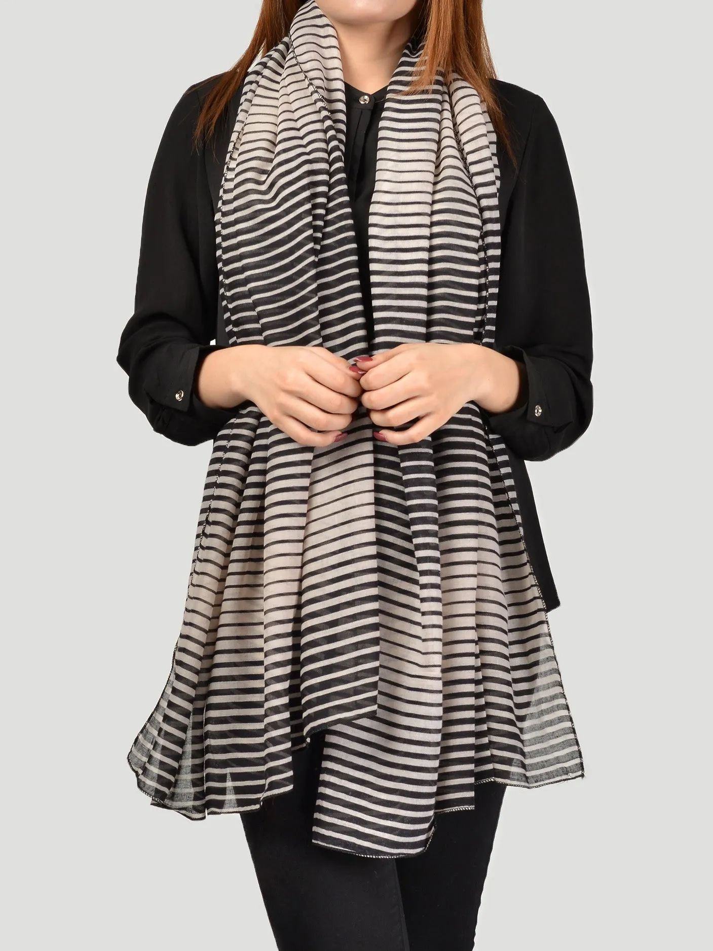 Striped Weave Scarf