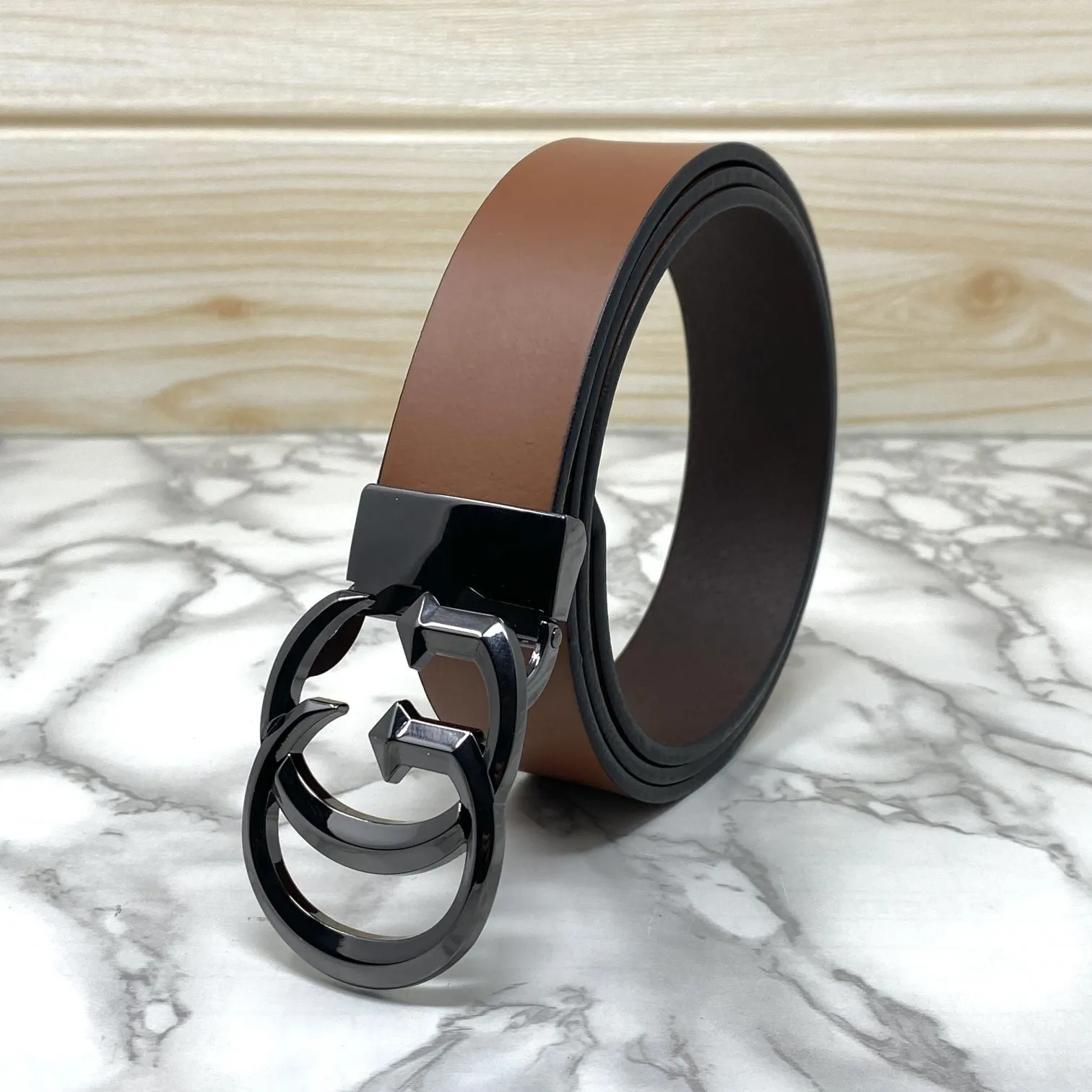 Stylish New Arrival GG Letter Pure Leather Belt-JonasParamount