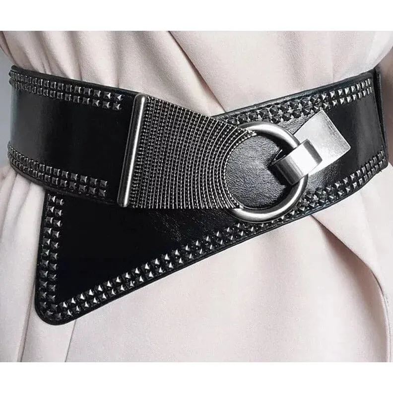 The Rockstar Faux Leather Waistband Belt - Multiple Colors