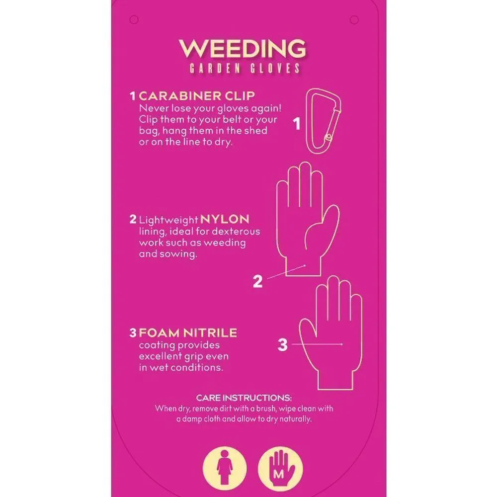 Treadstone ClipGlove Pink Weeding Gloves - Small