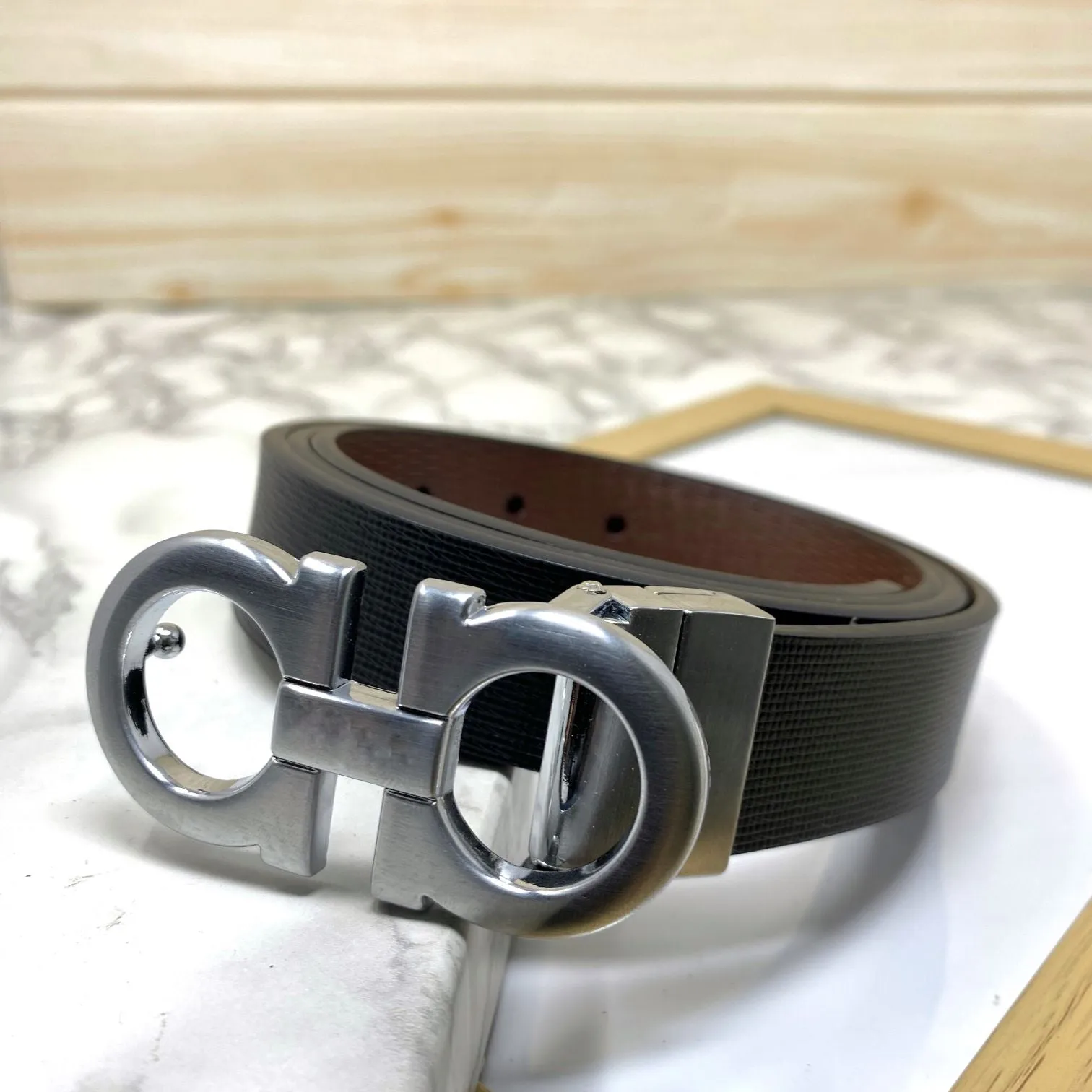 Trendy Small Design Reversible Strap Belt For Men-JonasParamount