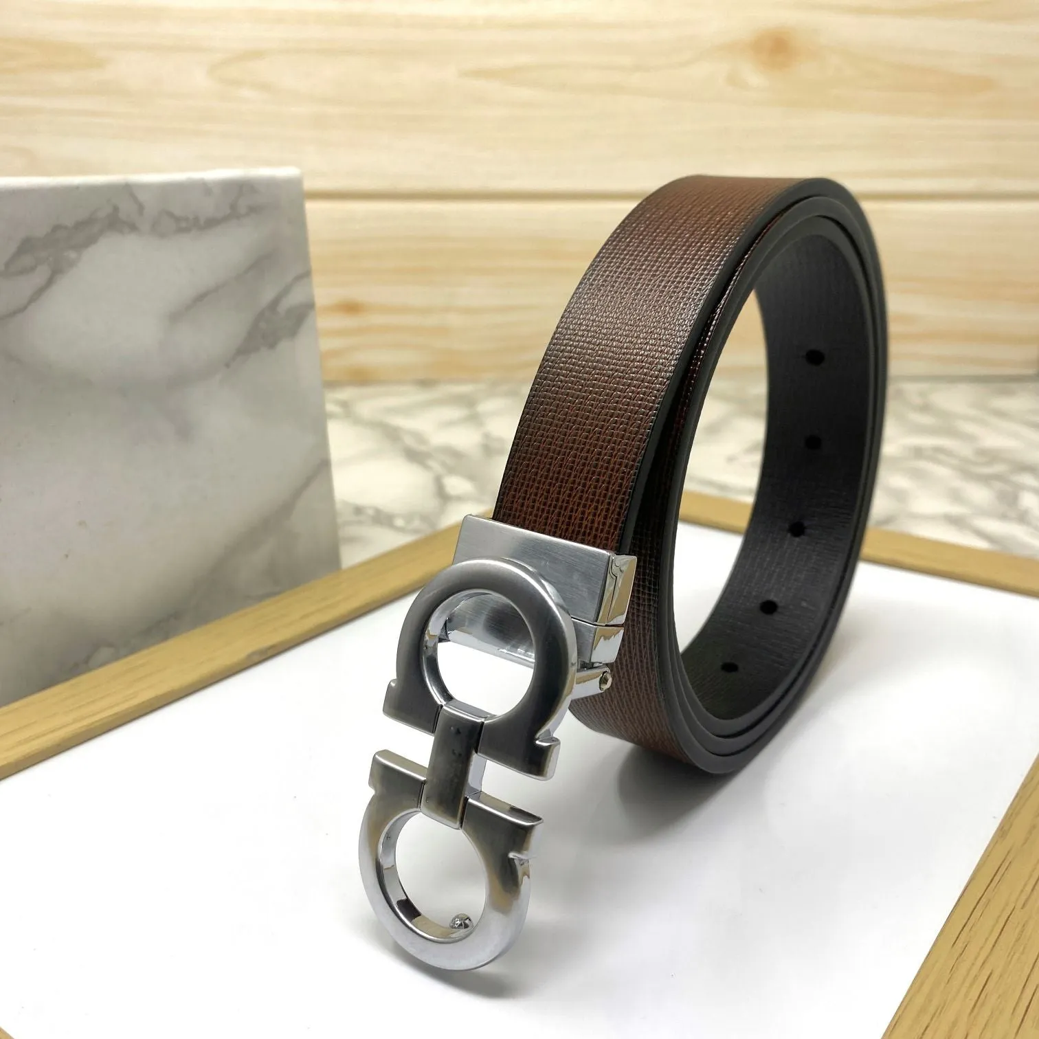 Trendy Small Design Reversible Strap Belt For Men-JonasParamount