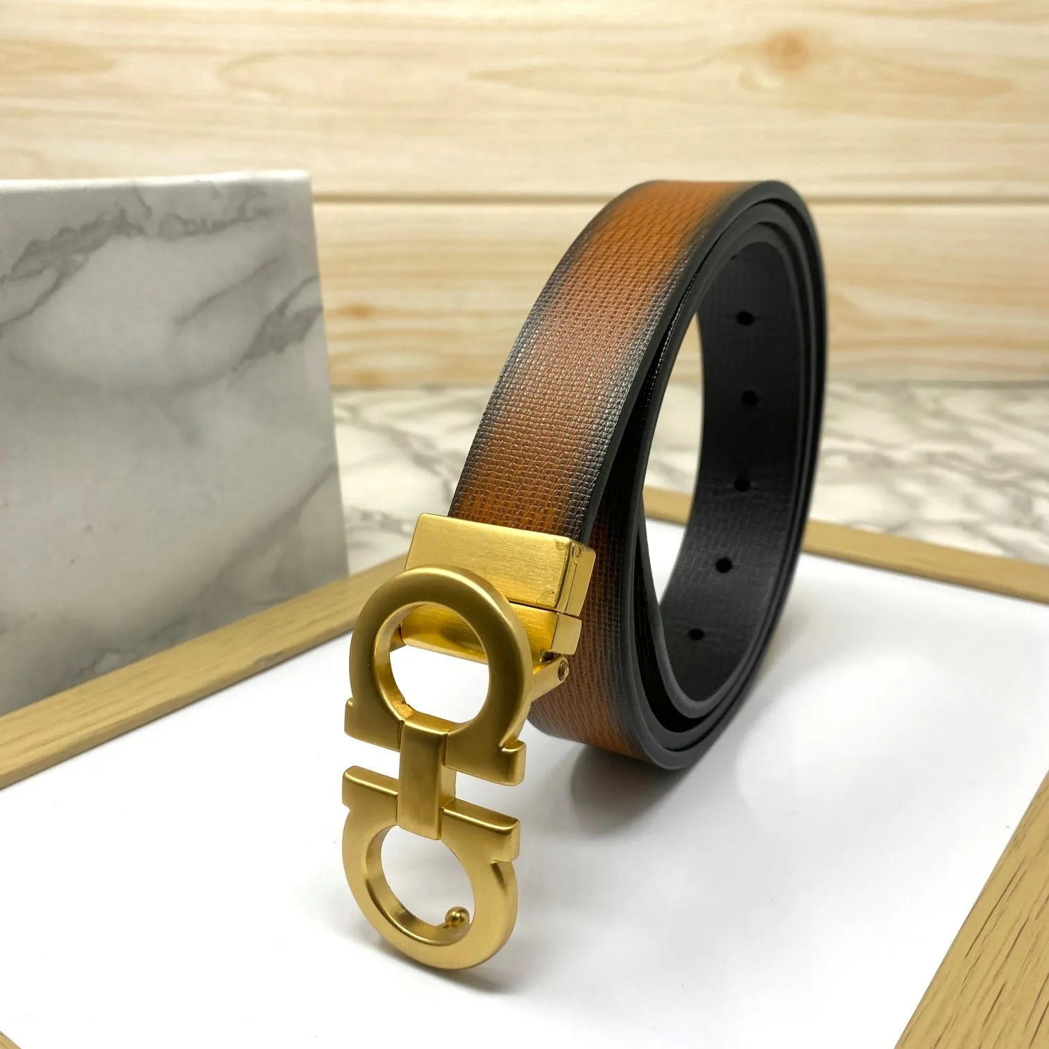 Trendy Small Design Reversible Strap Belt For Men-JonasParamount