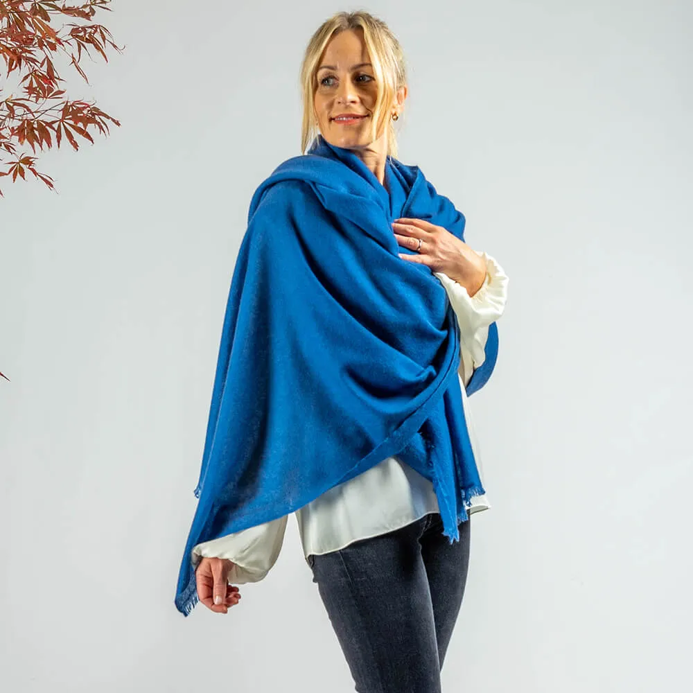 Twilight Blue Gossamer Cashmere Shawl