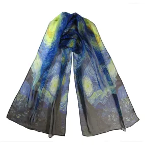 Van Gogh Starry Night Chiffon Art Scarf